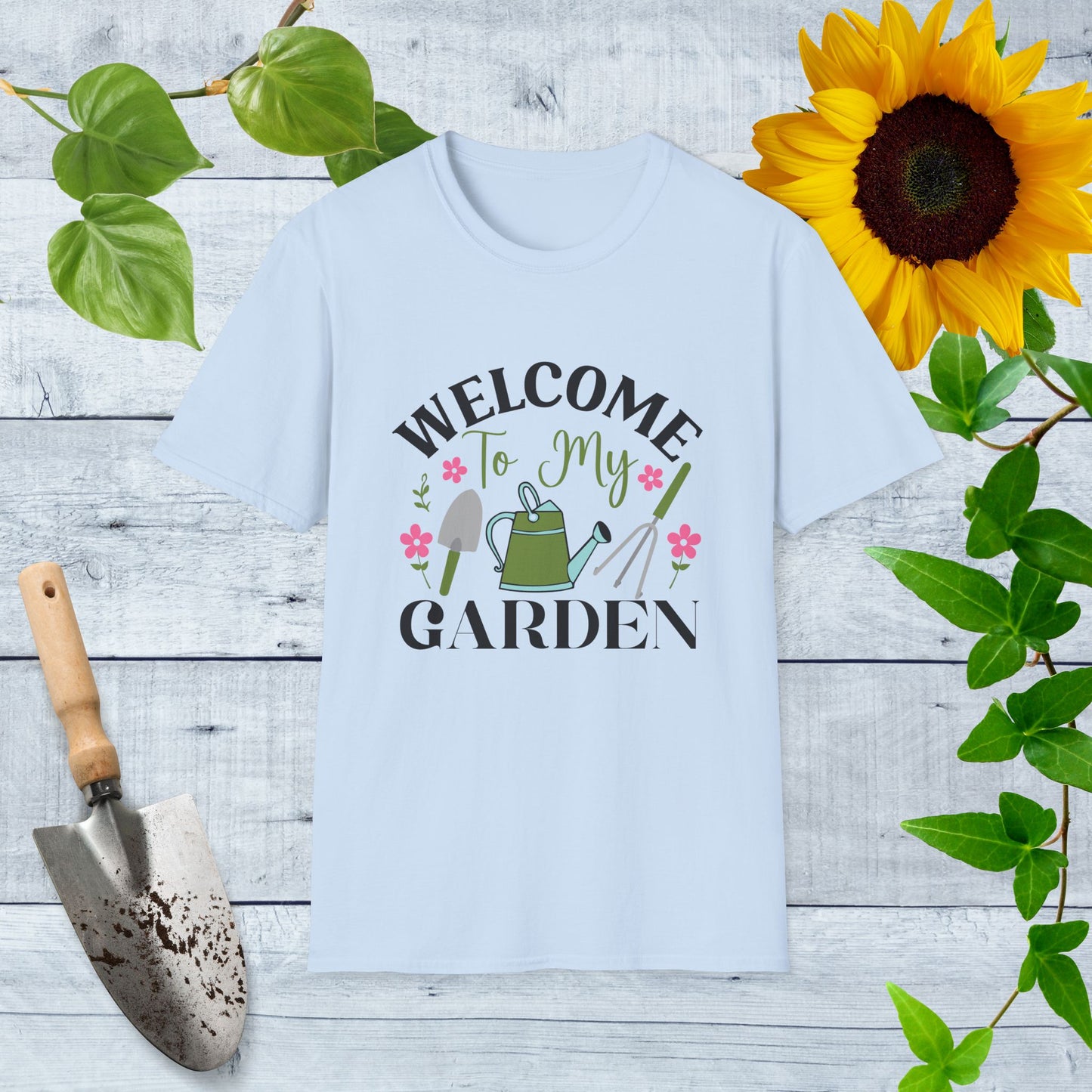 Welcome to My Garden Unisex Softstyle T-Shirt - Perfect Gift for Garden Lovers