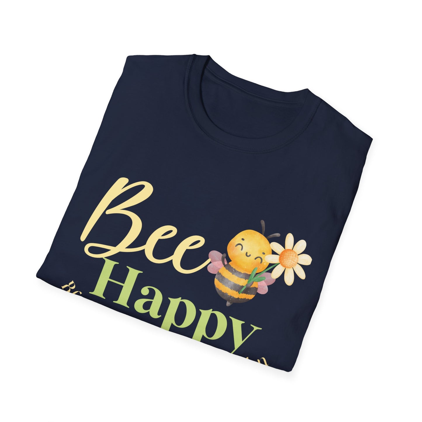 Blackcreek Nursery Bee Happy Unisex Softstyle T-Shirt – Garden & Nature Theme
