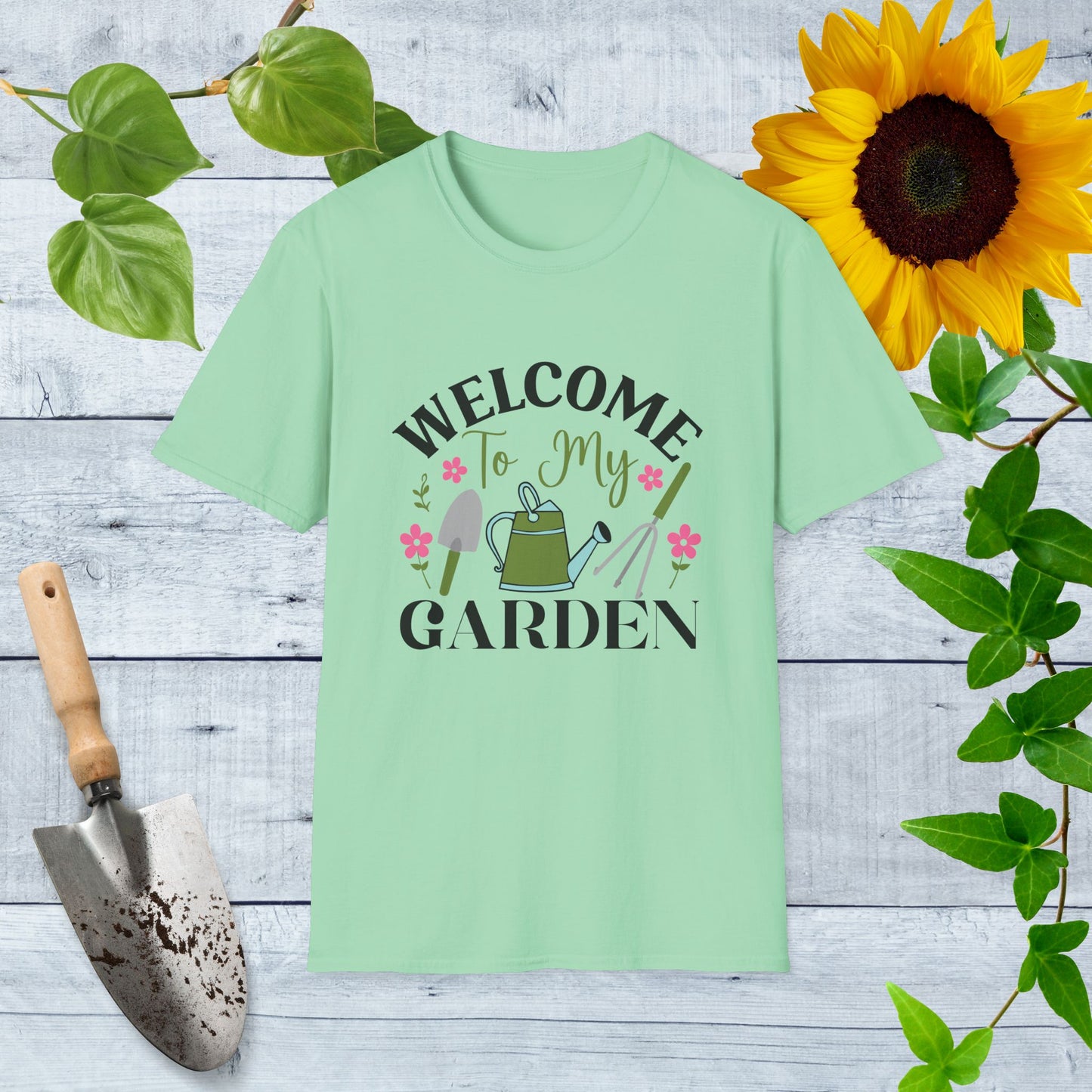 Welcome to My Garden Unisex Softstyle T-Shirt - Perfect Gift for Garden Lovers