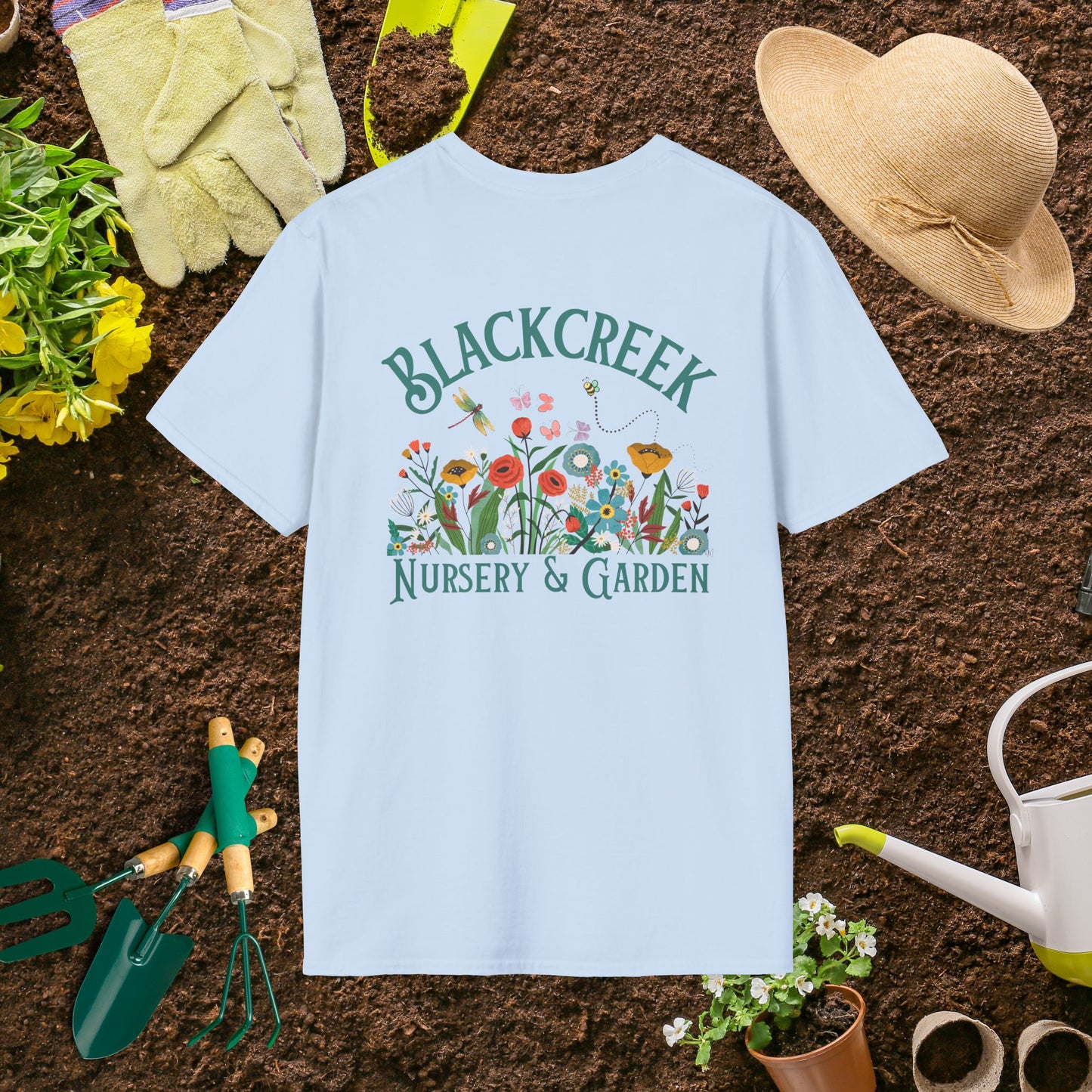 Blackcreek Nursery & Garden Unisex Softstyle T-Shirt - Floral Design for Plant Lovers