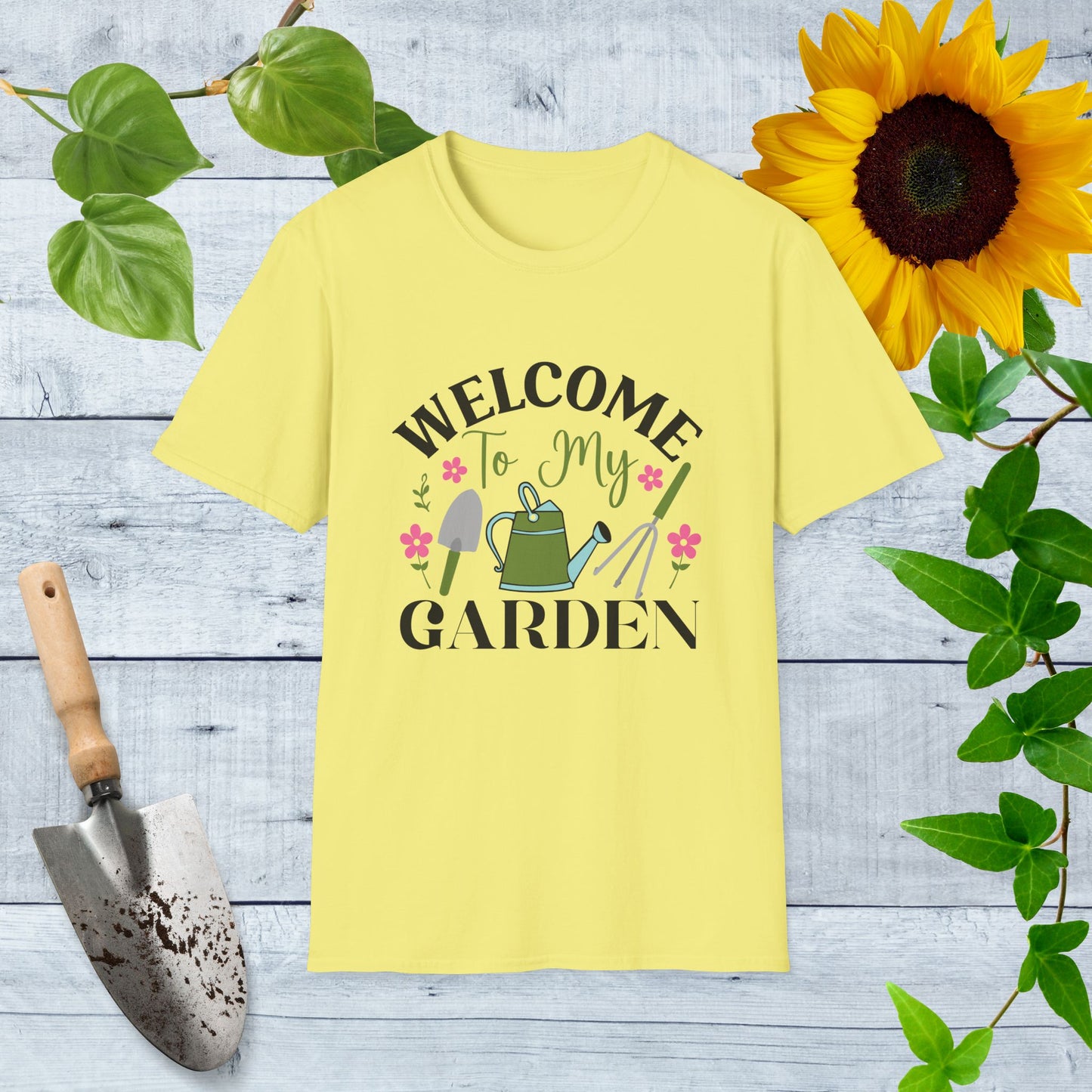 Welcome to My Garden Unisex Softstyle T-Shirt - Perfect Gift for Garden Lovers