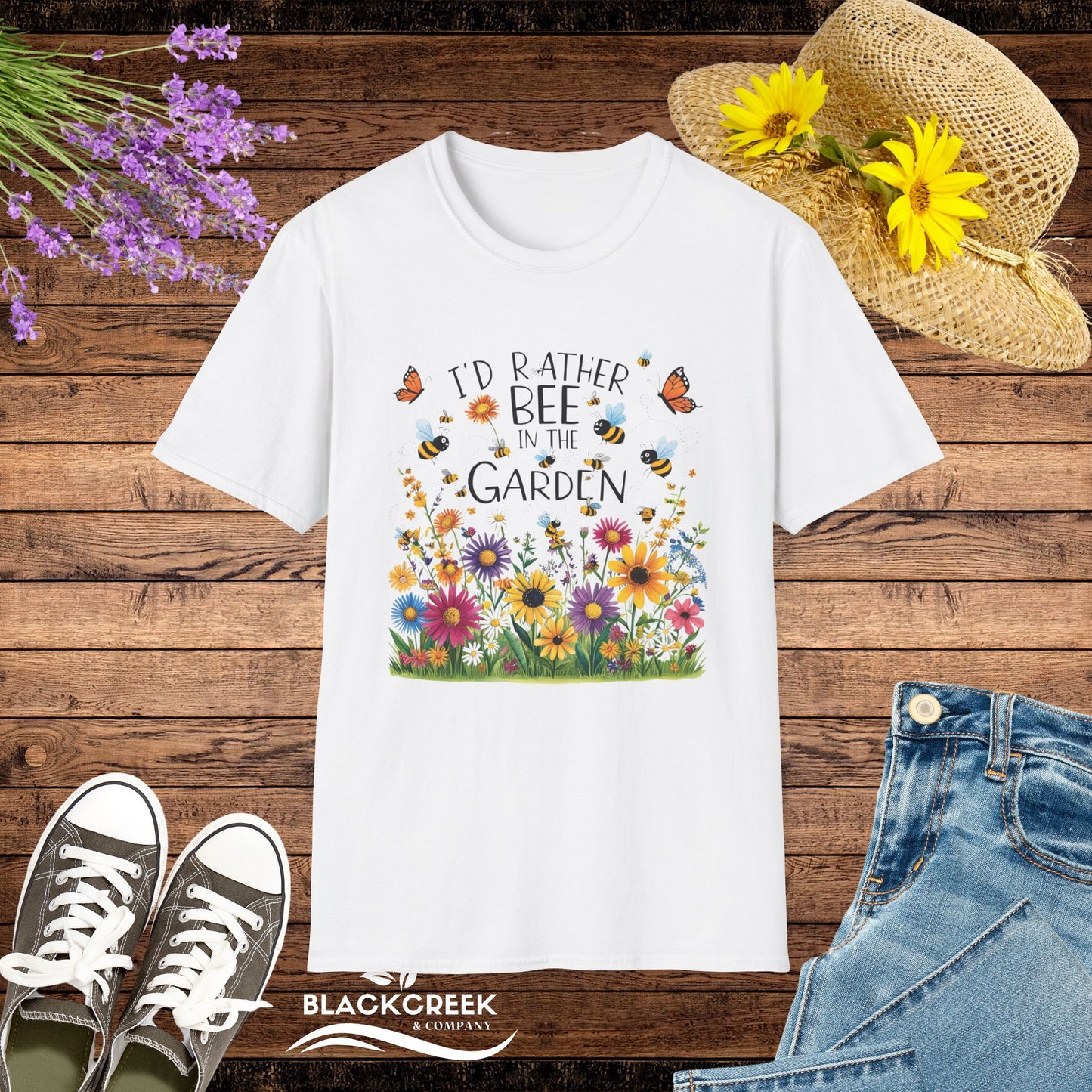 I'd Rather Bee in the Garden Unisex Softstyle T-Shirt