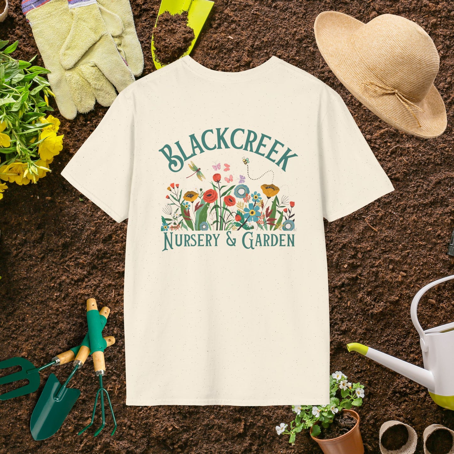 Blackcreek Nursery & Garden Unisex Softstyle T-Shirt - Floral Design for Plant Lovers