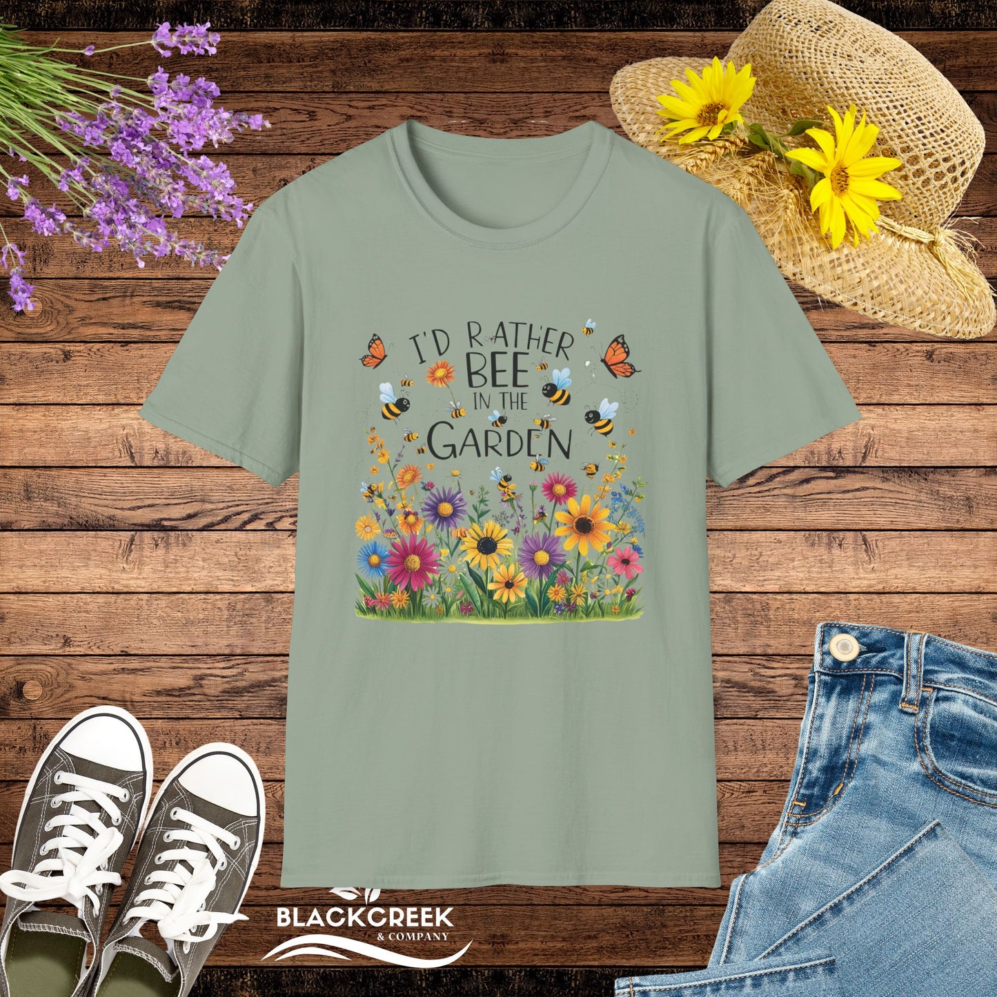 I'd Rather Bee in the Garden Unisex Softstyle T-Shirt