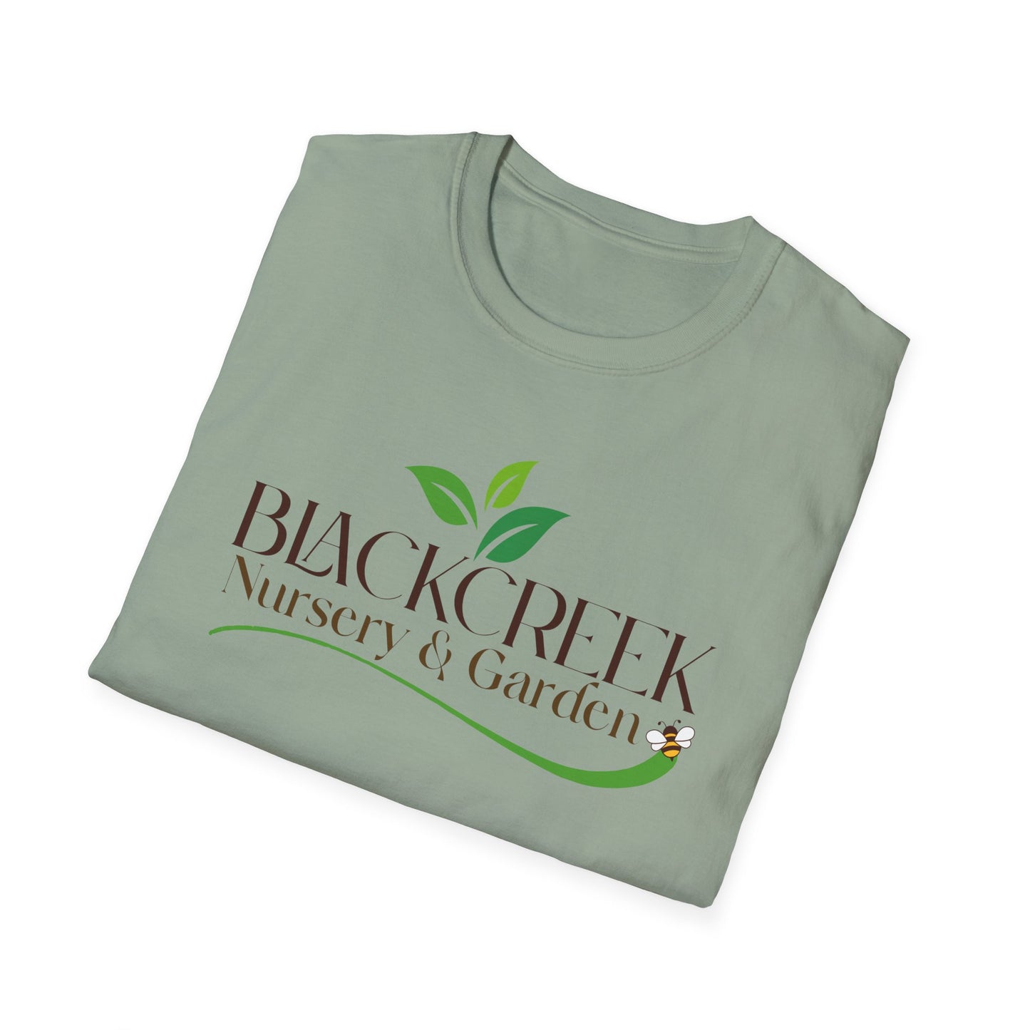 Black Creek Nursery T-Shirt, Gardening Tee, Nature Lover Gift, Unisex Softstyle Top, Eco-Friendly Apparel, Plant Lover Shirt