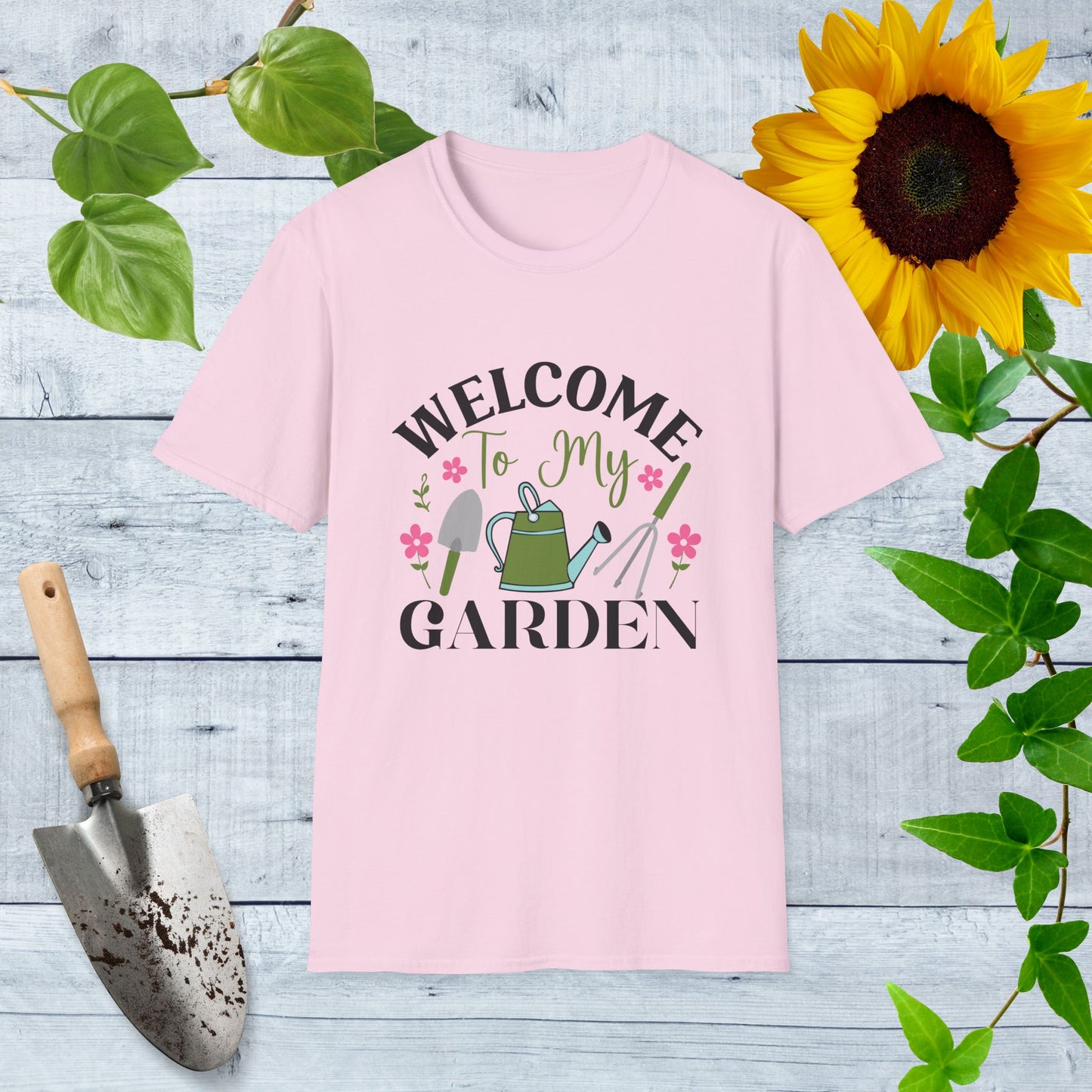 Welcome to My Garden Unisex Softstyle T-Shirt - Perfect Gift for Garden Lovers