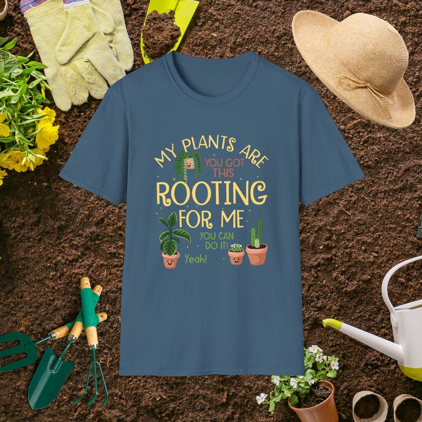 My Plants Are Rooting for Me Unisex T-Shirt for Plant Lovers