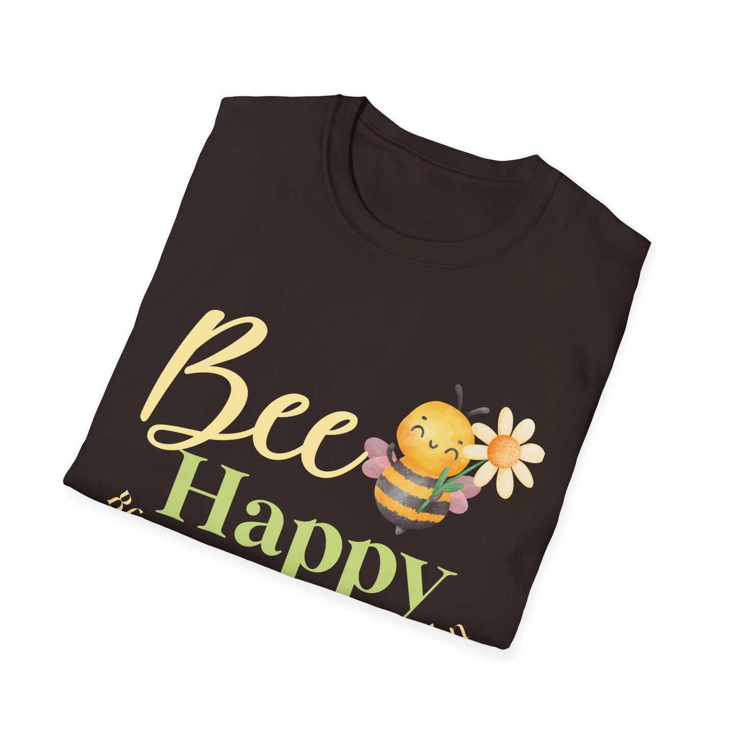 Blackcreek Nursery Bee Happy Unisex Softstyle T-Shirt – Garden & Nature Theme
