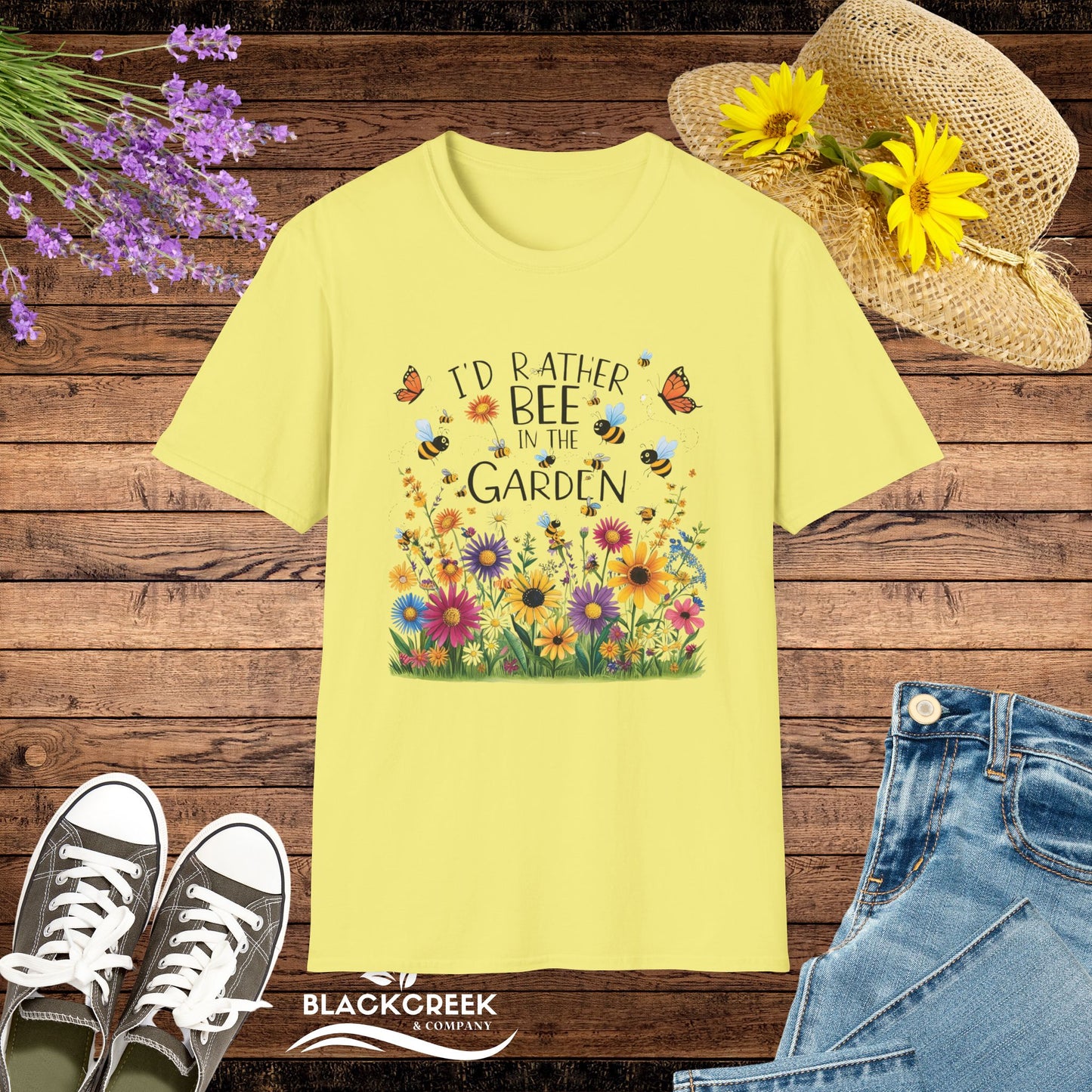 I'd Rather Bee in the Garden Unisex Softstyle T-Shirt