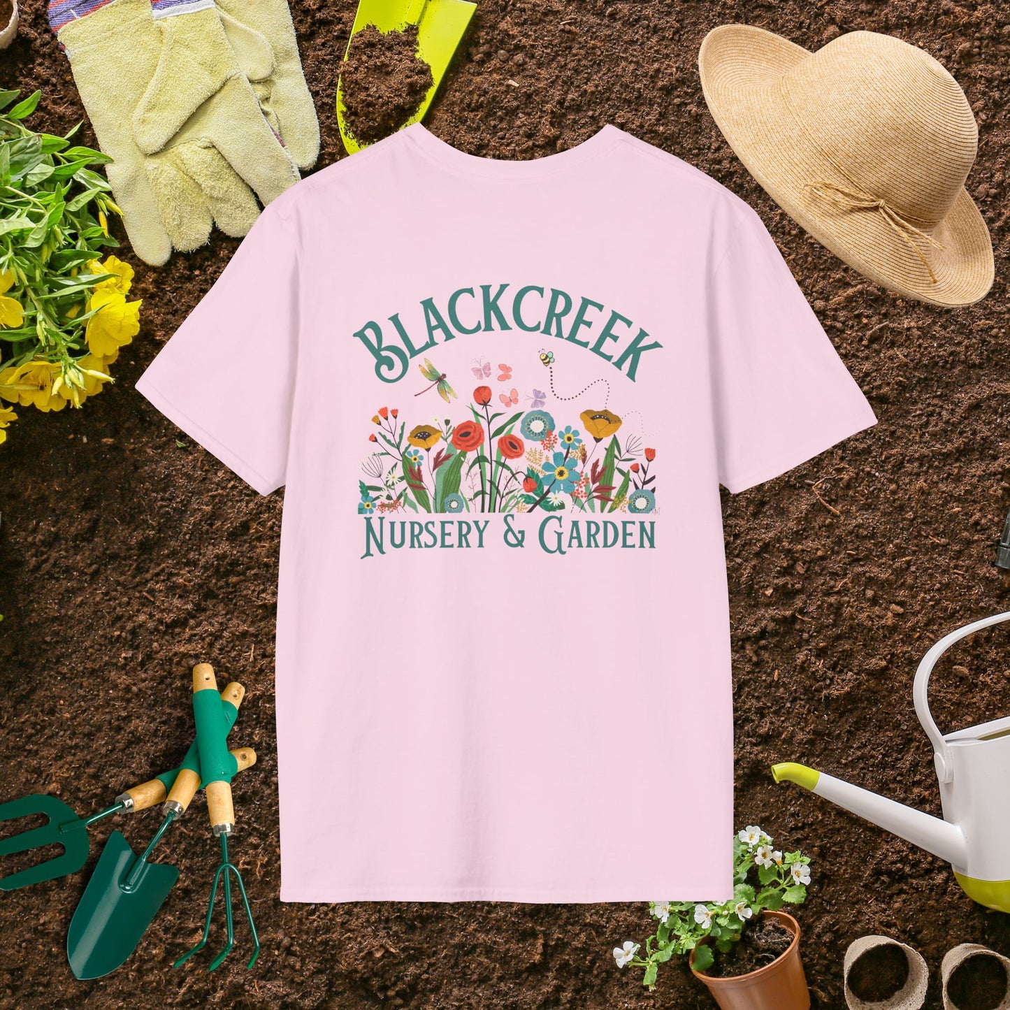Blackcreek Nursery & Garden Unisex Softstyle T-Shirt - Floral Design for Plant Lovers