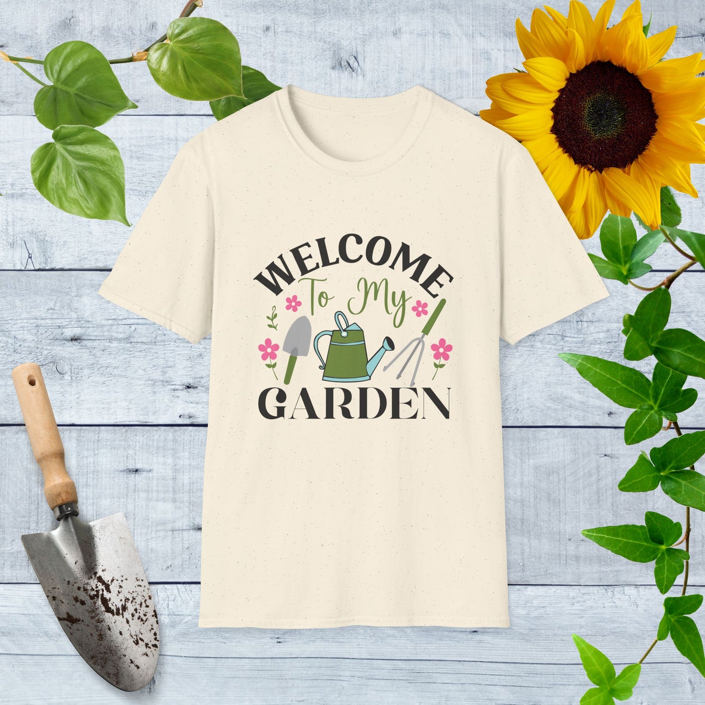 Welcome to My Garden Unisex Softstyle T-Shirt - Perfect Gift for Garden Lovers
