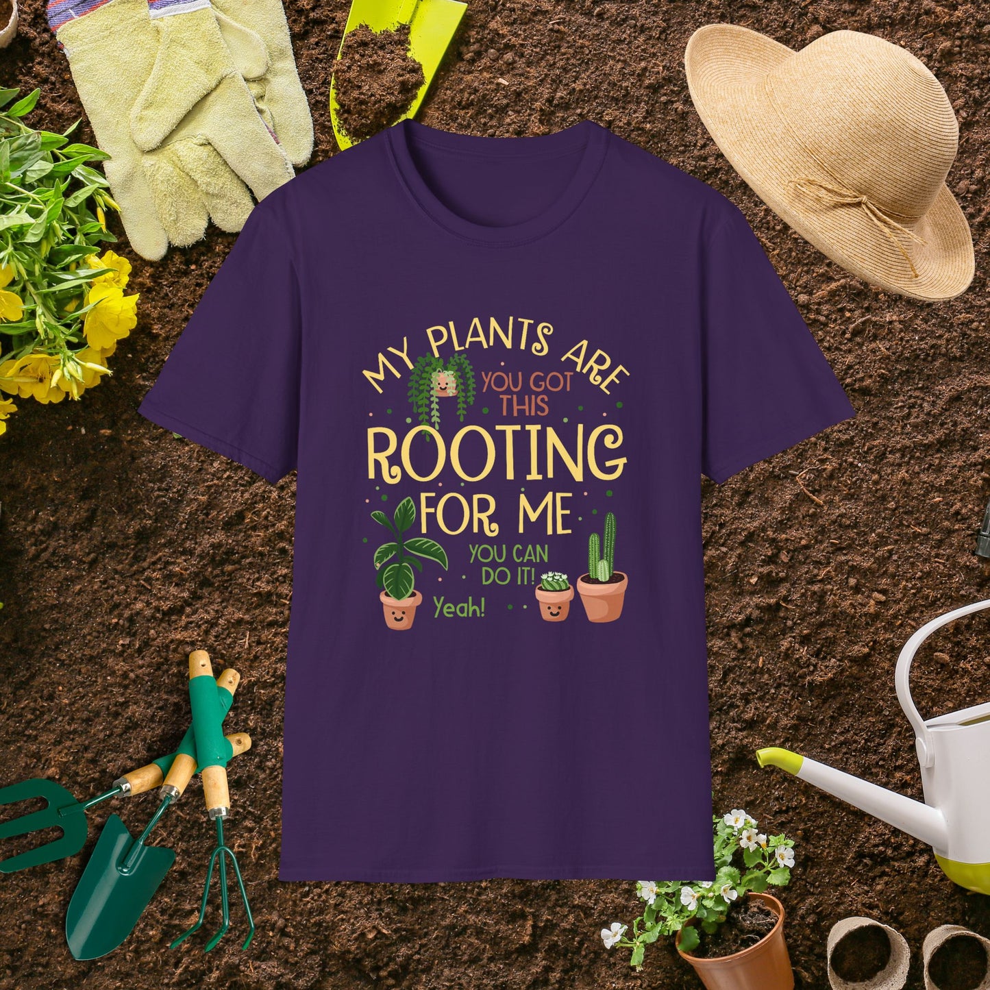 My Plants Are Rooting for Me Unisex T-Shirt for Plant Lovers