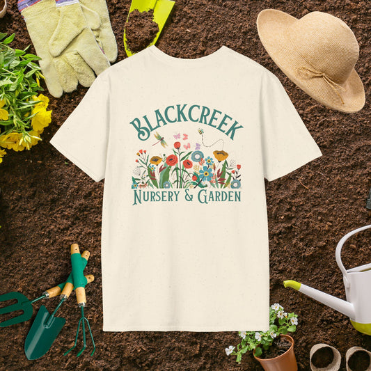 Blackcreek Nursery & Garden Unisex Softstyle T-Shirt - Floral Design for Plant Lovers
