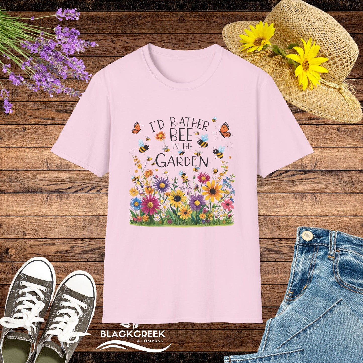 I'd Rather Bee in the Garden Unisex Softstyle T-Shirt