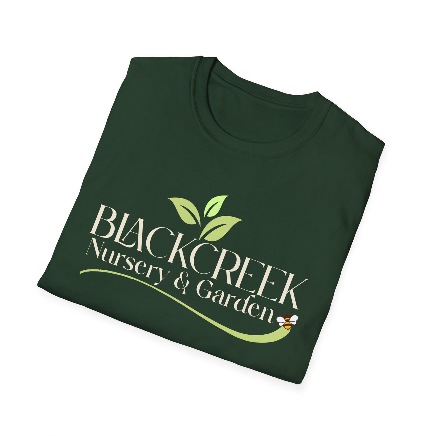 Black Creek Nursery T-Shirt, Gardening Tee, Nature Lover Gift, Unisex Softstyle Top, Eco-Friendly Apparel, Plant Lover Shirt