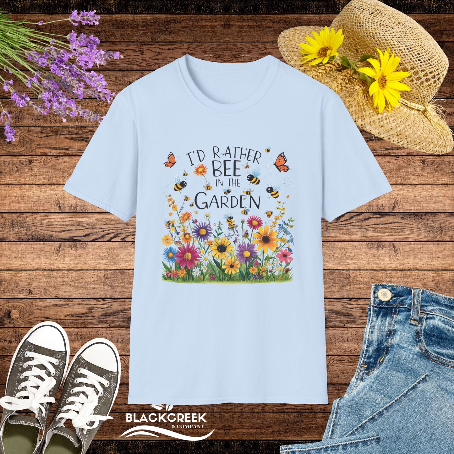 I'd Rather Bee in the Garden Unisex Softstyle T-Shirt